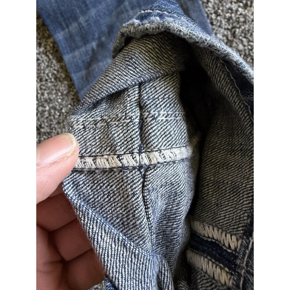 Miss Me Skinny Jeans Blue Bling Embellished Stretch Denim Girls Size 14 25
